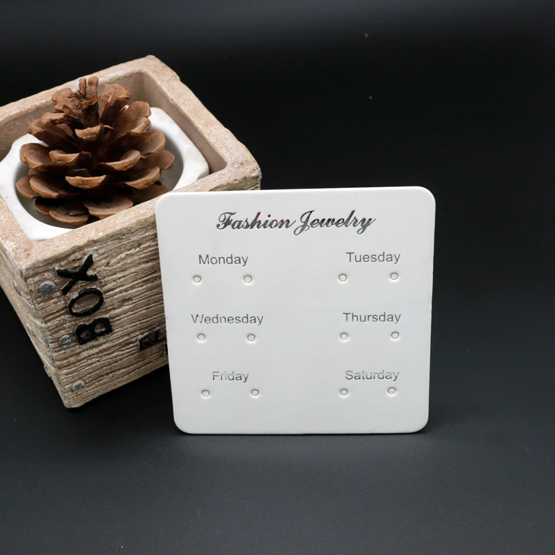 Hot Sale 50pcs/lot White Paper Earring Cards Fashion Week Cards Nice Jewelry Holder Earrings Ear Studs Display Packaging Cards
Hot Sale 50pcs/lot White Paper Earring Cards Fashion Week Cards Nice Jewelry Holder Earrings Ear Studs Display Packaging Cards
