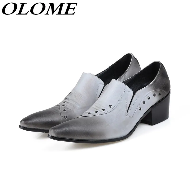 Mens shoes high heels pointed toe dress shoes rivets slip on wedding party oxford italian leather shoes men zapatos hombre
Mens shoes high heels pointed toe dress shoes rivets slip on wedding party oxford italian leather shoes men zapatos hombre