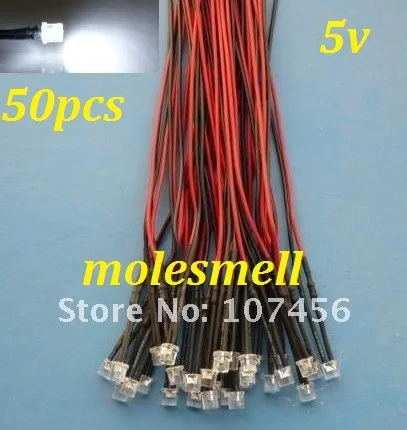 Free shipping 50pcs 5mm Flat Top White LED Lamp Light Set Pre-Wired 5mm 5V DC Wired 5mm 5v big/wide angle white led
Free shipping 50pcs 5mm Flat Top White LED Lamp Light Set Pre-Wired 5mm 5V DC Wired 5mm 5v big/wide angle white led