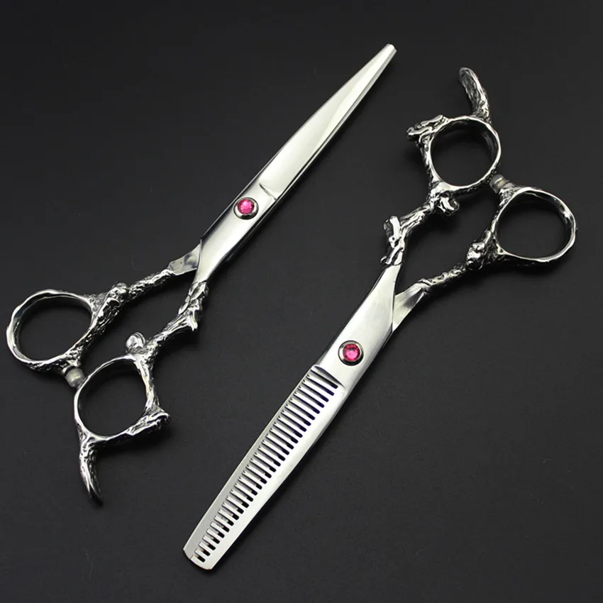 Professional JP 440c steel 6 '' silver dragon hair scissors haircut thinning barber hair cutting shears hairdressing scissors
Professional JP 440c steel 6 '' silver dragon hair scissors haircut thinning barber hair cutting shears hairdressing scissors