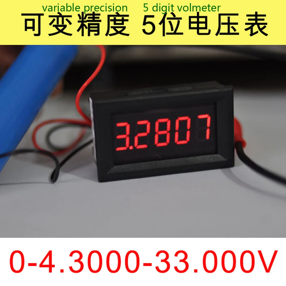 DC 0-33V 0.36" Digital Voltmeter three Wires 5 Digit voltage Panel meter LED Display Color 5pieces/lot
DC 0-33V 0.36" Digital Voltmeter three Wires 5 Digit voltage Panel meter LED Display Color 5pieces/lot