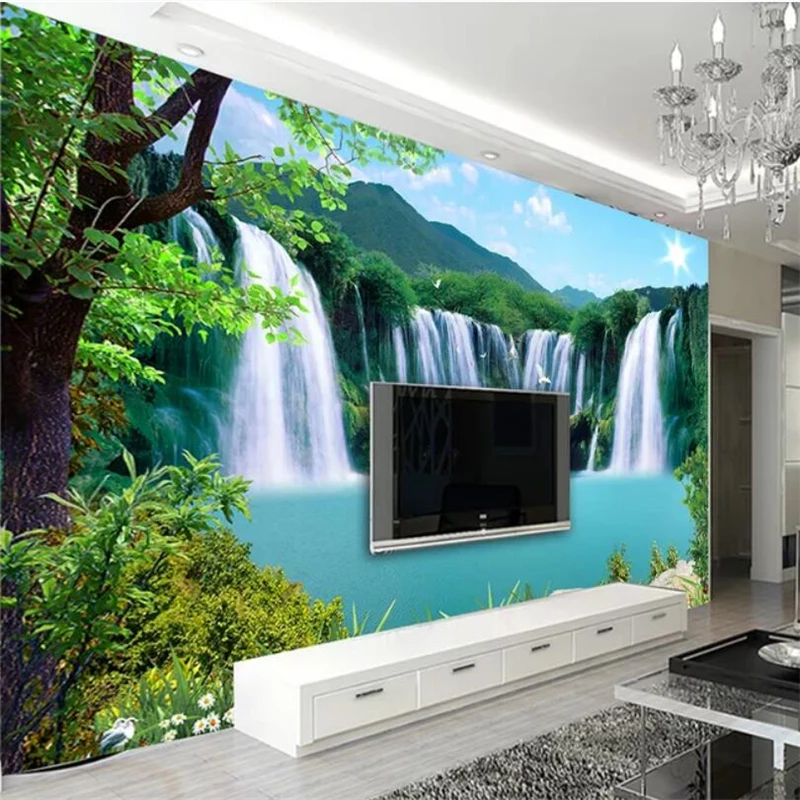 beibehang Custom 3D large wallpaper living room bedroom waterfall landscape scenery wall decoration painting murals 3d wallpaper
beibehang Custom 3D large wallpaper living room bedroom waterfall landscape scenery wall decoration painting murals 3d wallpaper