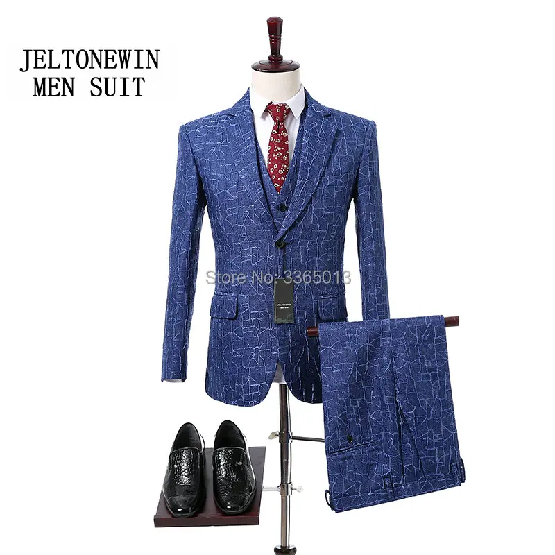 Wedding Suits For Men 2018 Blue Men Suits With Pants Fashionable Groom Slim Fit Tuxedos 3 Pieces Suits Costume Homme Mariage
Wedding Suits For Men 2018 Blue Men Suits With Pants Fashionable Groom Slim Fit Tuxedos 3 Pieces Suits Costume Homme Mariage