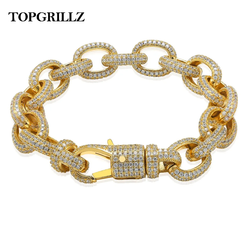 Новое поступление 15 мм ширина витая звеньевая цепь мужской браслет Iced Out AAA + Bling кубический цирконий хип-хоп/панк золотые подвески серебряного цвета
Новое поступление 15 мм ширина витая звеньевая цепь мужской браслет Iced Out AAA + Bling кубический цирконий хип-хоп/панк золотые подвески серебряного цвета