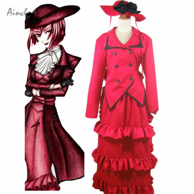 Ainclu Free Shipping Amorous Black Butler Madam Red Angelina Dalles Cosplay Costume Women's Dress Long Skirt For Halloween
Ainclu Free Shipping Amorous Black Butler Madam Red Angelina Dalles Cosplay Costume Women's Dress Long Skirt For Halloween