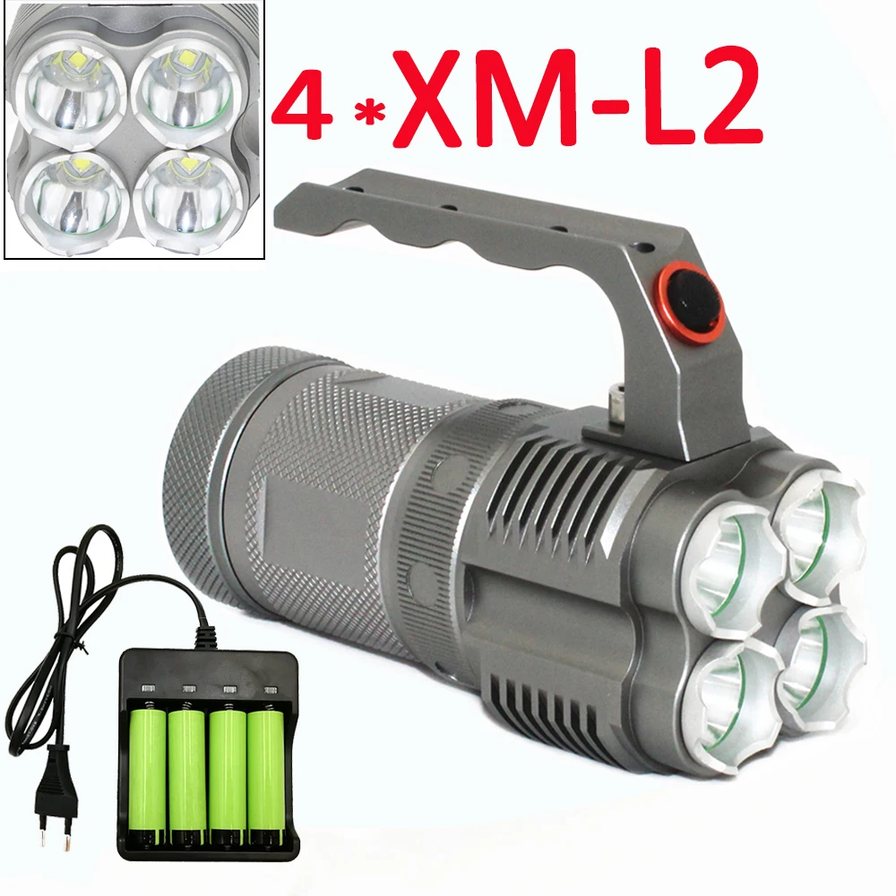 Светодиодный фонарик 4500LM 4x XM-L2, Мощный тактический фонарь 40 Вт, уличный фонарь для ночного кемпинга + аккумулятор 4x18650 + зарядное устройство
Светодиодный фонарик 4500LM 4x XM-L2, Мощный тактический фонарь 40 Вт, уличный фонарь для ночного кемпинга + аккумулятор 4x18650 + зарядное устройство