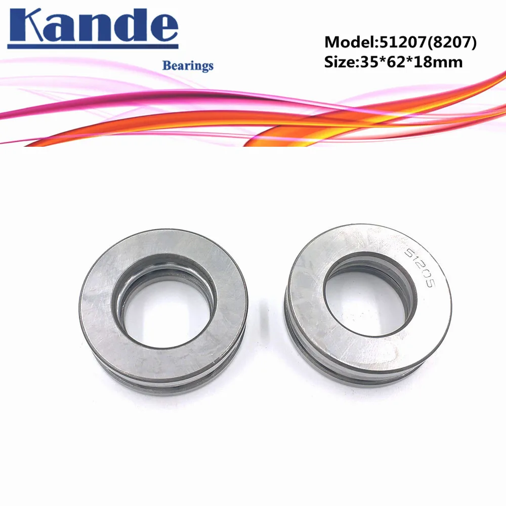 Kande 51207 8207 35x62x18 bearing 2pcs Flat Thrust Ball Bearing Axial thrust bearing 51207
Kande 51207 8207 35x62x18 bearing 2pcs Flat Thrust Ball Bearing Axial thrust bearing 51207