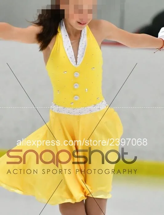 Girls Figure Skating Dress Yellow Women Figure Skating Dress Adult Competition Figure Skating Dresses Free Shipping G38
Girls Figure Skating Dress Yellow Women Figure Skating Dress Adult Competition Figure Skating Dresses Free Shipping G38