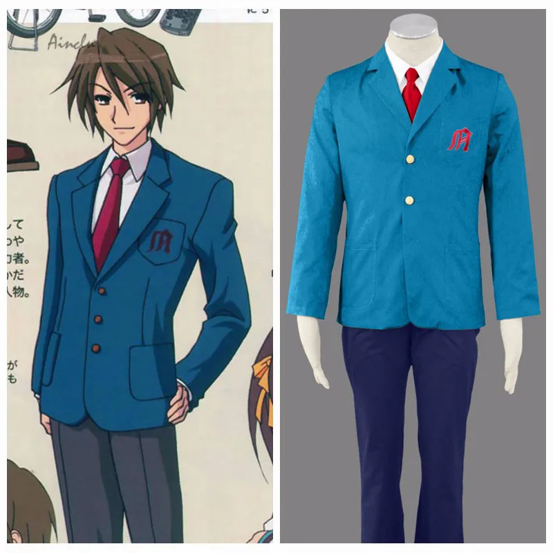 Ainclu Blue Suzumiya Haruhi no Yuuutsu Anime Boy's Uniform Halloween Cosplay Costume Tailor-made/Customize for adult
Ainclu Blue Suzumiya Haruhi no Yuuutsu Anime Boy's Uniform Halloween Cosplay Costume Tailor-made/Customize for adult