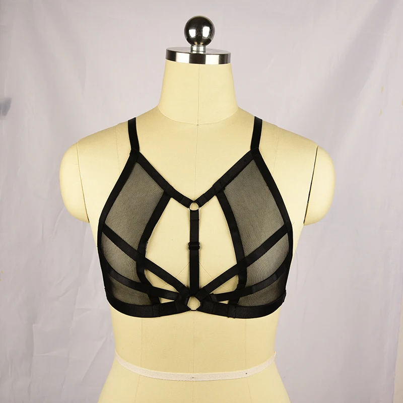 Women's Sexy Black Lace Cage Bra Harajuku Goth Open Chest Lace Bra Black Organza Cupless Bra Crop Top Bondage Lingerie O0290
Women's Sexy Black Lace Cage Bra Harajuku Goth Open Chest Lace Bra Black Organza Cupless Bra Crop Top Bondage Lingerie O0290
