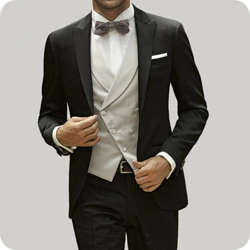 Classic Black Men Suits for Wedding Double Breasted Vest Slim Fit Groom Tuxedo Terno Masculino Vintage Costume Homme 3Piece
Classic Black Men Suits for Wedding Double Breasted Vest Slim Fit Groom Tuxedo Terno Masculino Vintage Costume Homme 3Piece