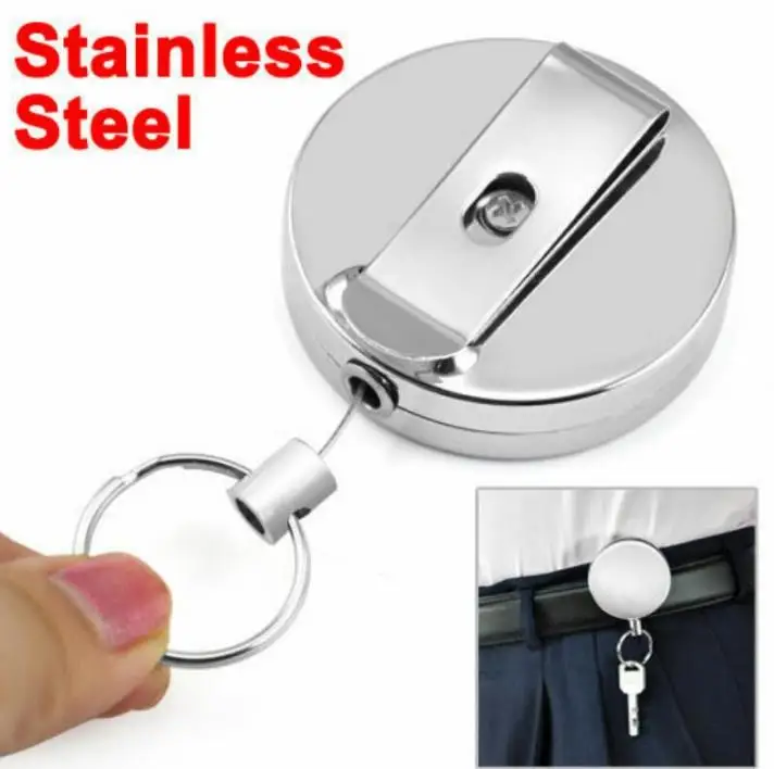 650pc Stainless steel Tool Belt Money Retractable Key Recoil Ring Pull Chain Clip Keychain key Chain
650pc Stainless steel Tool Belt Money Retractable Key Recoil Ring Pull Chain Clip Keychain key Chain
