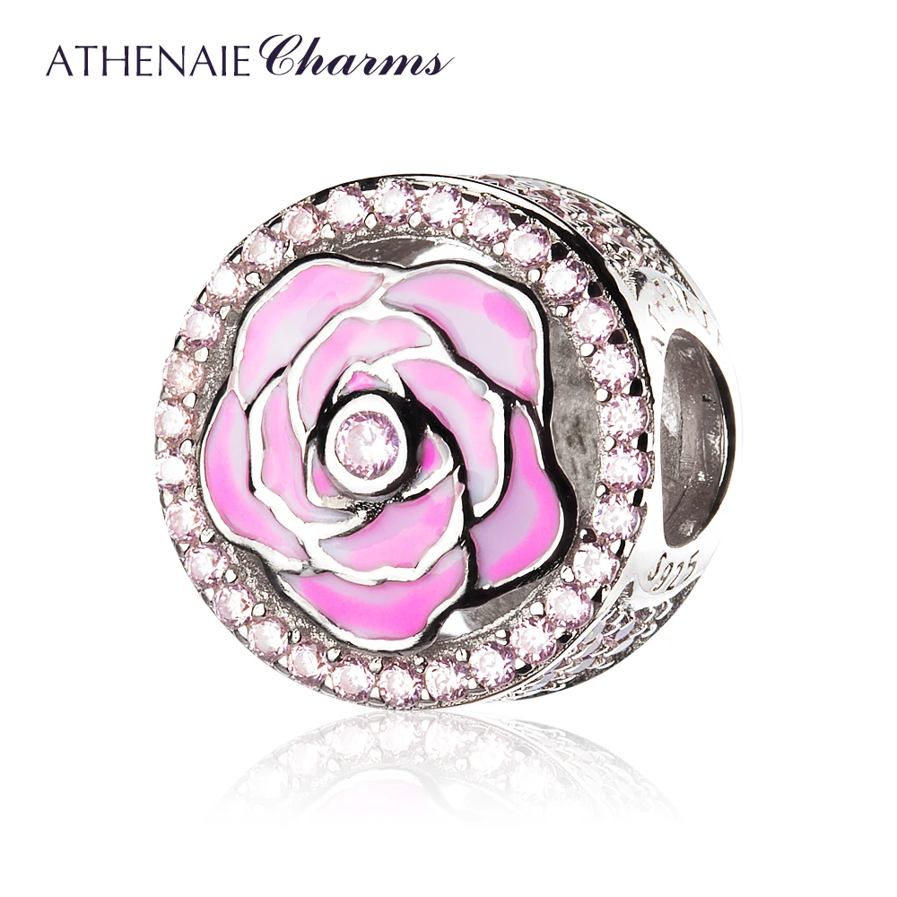 ATHENAIE 925 Sterling Silver Pave Clear CZ Enamel Peony Flowers Bloom Bead Charms Color Pink
ATHENAIE 925 Sterling Silver Pave Clear CZ Enamel Peony Flowers Bloom Bead Charms Color Pink