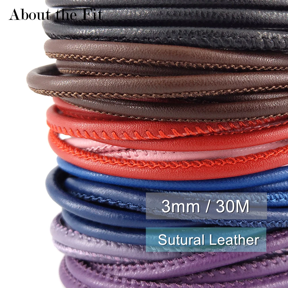 About the Fit 3mm 30M Sutural Leather Stitched Lamb Leather Cord With Cotton Core Beads Lacing Rope Bracelet Necklace Handcrafts
About the Fit 3mm 30M Sutural Leather Stitched Lamb Leather Cord With Cotton Core Beads Lacing Rope Bracelet Necklace Handcrafts