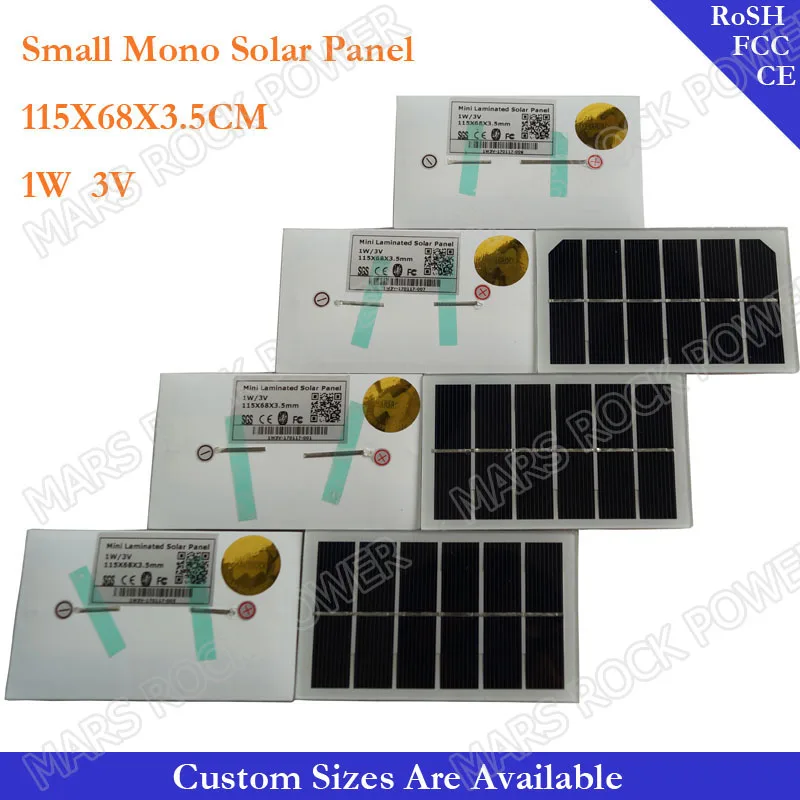 3V 330mA 1W Mini Monocrystalline Polycrystalline Solar Panel Small Solar Cell 3V charger for 2V battery Custom Size Is Available
3V 330mA 1W Mini Monocrystalline Polycrystalline Solar Panel Small Solar Cell 3V charger for 2V battery Custom Size Is Available