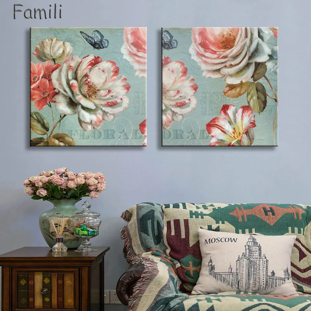 2pcs/set Light blue vintage floral roses butterfly painting canvas pictures for living room bedroom home decor wall art office
2pcs/set Light blue vintage floral roses butterfly painting canvas pictures for living room bedroom home decor wall art office