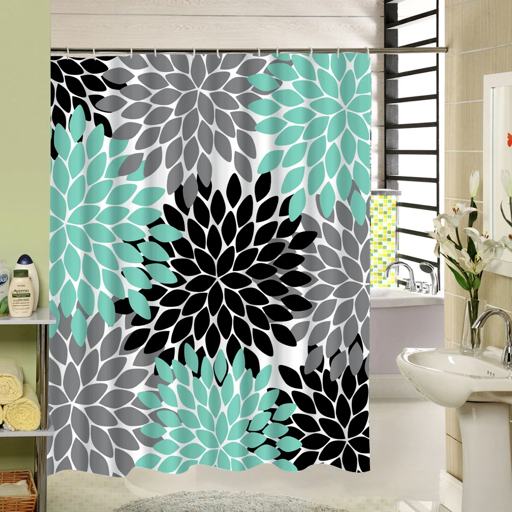 Simple And Fresh Style Shower Curtain Bathroom Waterproof Midewproof Polyester Fabric With Hooks Black And Green
Simple And Fresh Style Shower Curtain Bathroom Waterproof Midewproof Polyester Fabric With Hooks Black And Green