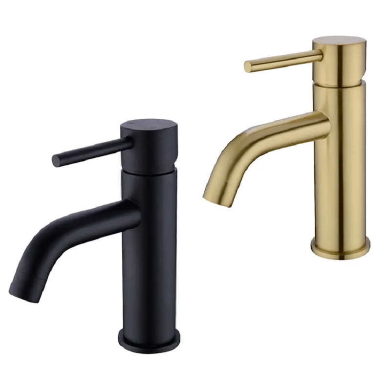 AODEYI Bathroom Faucet Solid Brass Single Lever Single Hole Basin Sink Mixer Tap Deck Mount Matte Black or Brushed Gold, 12-007B
AODEYI Bathroom Faucet Solid Brass Single Lever Single Hole Basin Sink Mixer Tap Deck Mount Matte Black or Brushed Gold, 12-007B