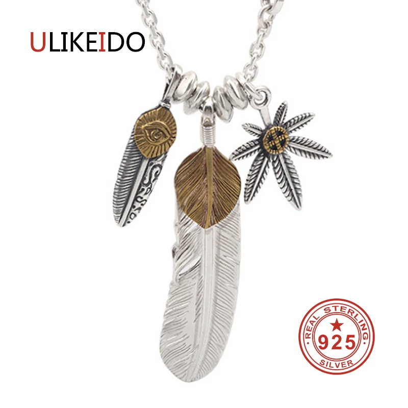 925 Sterling Silver Jewelry Pendant Necklaces Feather Charm Punk Link Thai Silver Eagle Chain For Men And Women Fine Gift 2001
925 Sterling Silver Jewelry Pendant Necklaces Feather Charm Punk Link Thai Silver Eagle Chain For Men And Women Fine Gift 2001