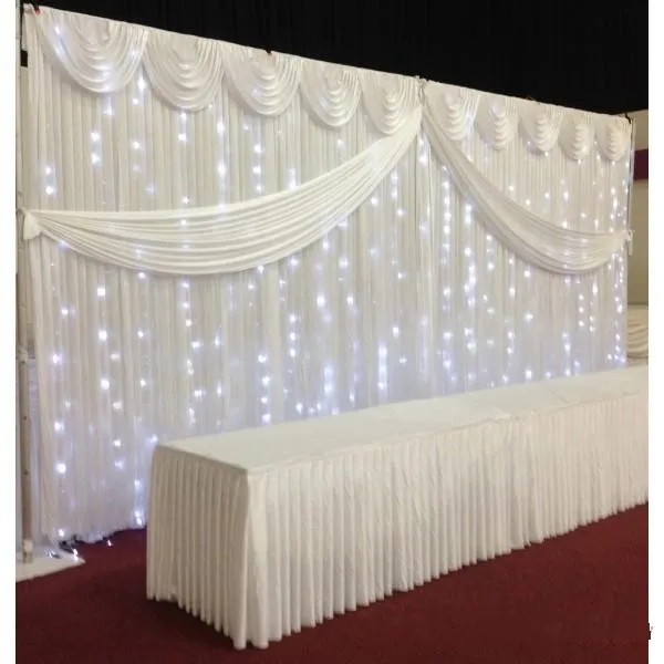10ft*20ft White color ice silk Wedding Backdrop Curtain With Swags gold drape Wedding Props Satin Drape curtain party decoration
10ft*20ft White color ice silk Wedding Backdrop Curtain With Swags gold drape Wedding Props Satin Drape curtain party decoration