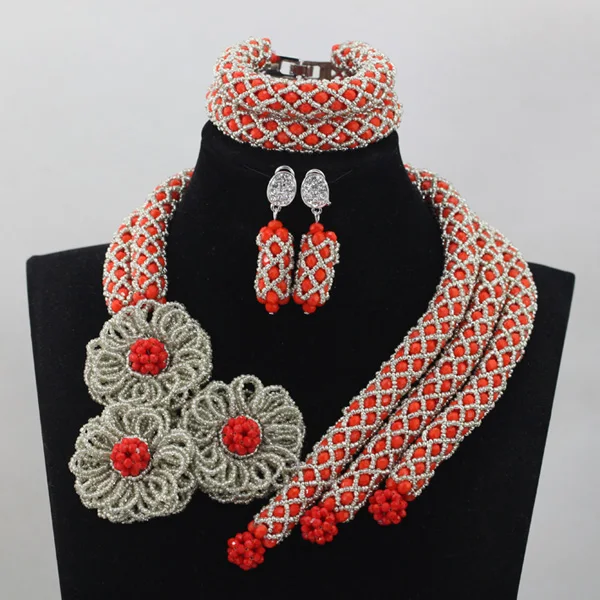 Silver Flower Chunky Red Wedding Accessories Jewelry Sets African Beads Jewelry Design New Jewelry Set Free ShippingABL876
Silver Flower Chunky Red Wedding Accessories Jewelry Sets African Beads Jewelry Design New Jewelry Set Free ShippingABL876