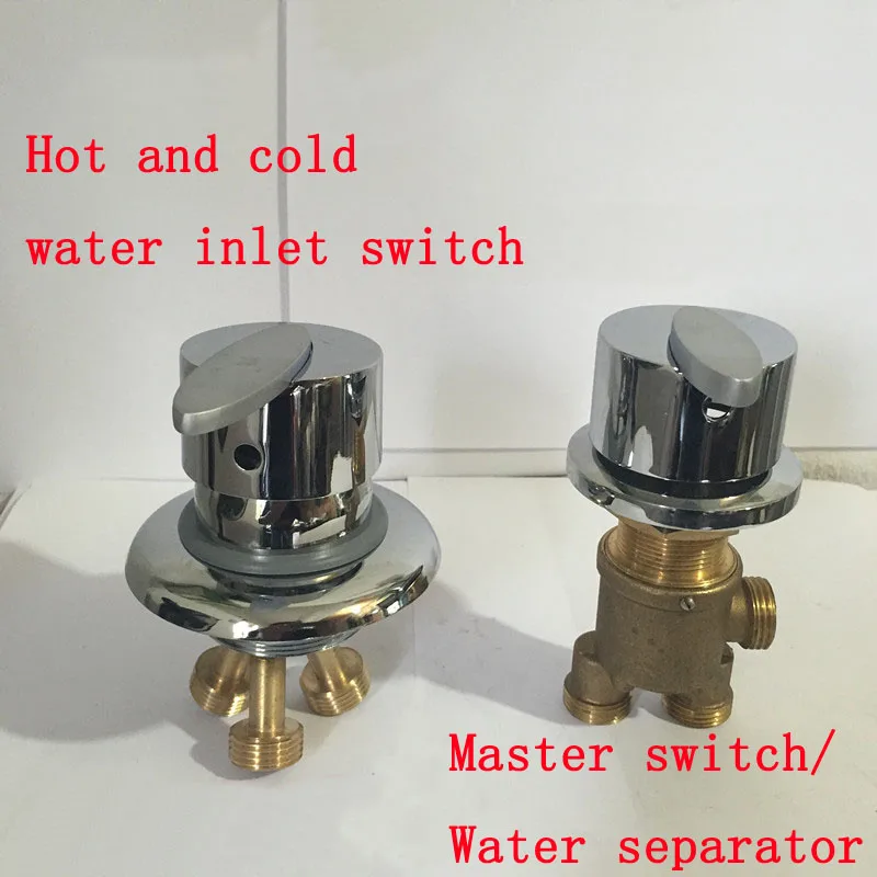 Cold and hot water master switch/separator, 1 Inlet 2 outlet bathtub valve faucet,Shower room mixing valve chrome plated
Cold and hot water master switch/separator, 1 Inlet 2 outlet bathtub valve faucet,Shower room mixing valve chrome plated
