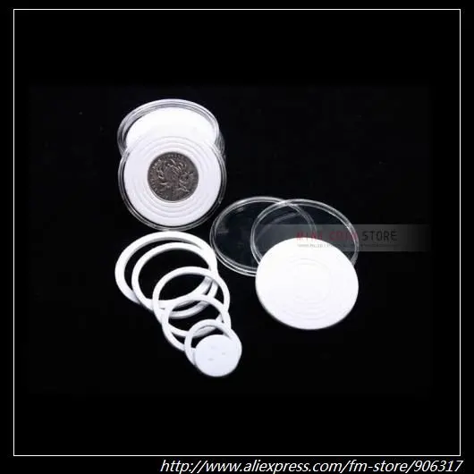 35PCS Free Shipping to USA Acrylic Clear Coin capsules with White & Black Sponge Rings Fit different sizes
35PCS Free Shipping to USA Acrylic Clear Coin capsules with White & Black Sponge Rings Fit different sizes