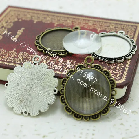 Sweet Bell Free shipping 8 set/lot two color Metal Alloy Cameo 25mm Round Cabochon Settings + Clear Glass Cabochons
Sweet Bell Free shipping 8 set/lot two color Metal Alloy Cameo 25mm Round Cabochon Settings + Clear Glass Cabochons
