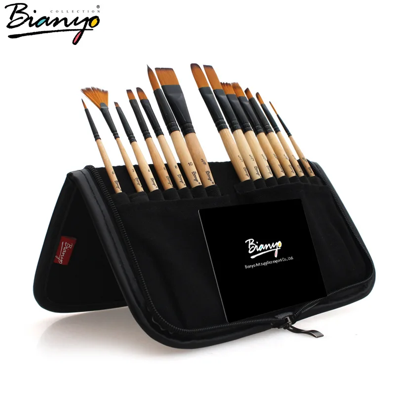 14pcs Nylon Hair Wooden Watercolor Paintbrush Set with Pencil Case For Arylic Drawing Painting Brushes School Art Supplies
14pcs Nylon Hair Wooden Watercolor Paintbrush Set with Pencil Case For Arylic Drawing Painting Brushes School Art Supplies