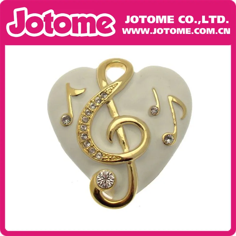 hot selling White Enamel & Crystal heart shape Music Note lapel pin brooch & golden musical Clef Brooch Pin 
hot selling White Enamel & Crystal heart shape Music Note lapel pin brooch & golden musical Clef Brooch Pin