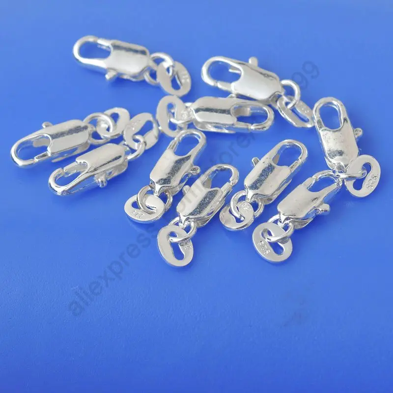 Wholesale Jewelry Findings 50PCS Real Pure 925 Sterling Silver Lobster Clasps With 925 Tag For Necklace+Opening Jump Rings
Wholesale Jewelry Findings 50PCS Real Pure 925 Sterling Silver Lobster Clasps With 925 Tag For Necklace+Opening Jump Rings