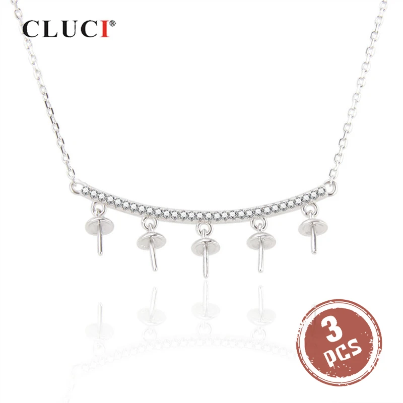 CLUCI 3pcs Silver 925 Simple Design Pendant Mounting Women Jewelry Zircon 925 Sterling Sivler Pearl Pendant Necklace SN040SB
CLUCI 3pcs Silver 925 Simple Design Pendant Mounting Women Jewelry Zircon 925 Sterling Sivler Pearl Pendant Necklace SN040SB