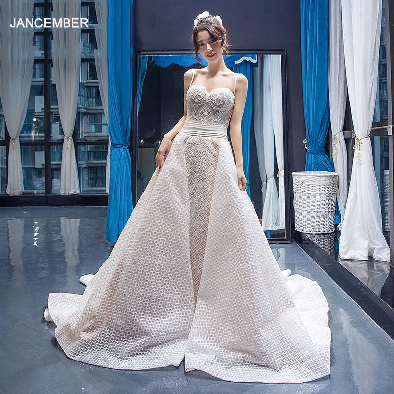 J66693 jancember wedding dresses for women in lace spaghetti strap v-neck A-line floor length elegant princess bridal dress 2019
J66693 jancember wedding dresses for women in lace spaghetti strap v-neck A-line floor length elegant princess bridal dress 2019