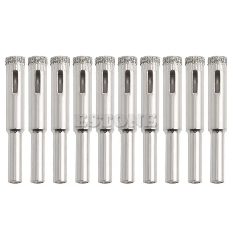 OOTDTY New 10Pcs 5mm 6mm 8mm 10mm 12mm Diamond Coated Drill Bits Hole Glass Tile Ceramic Marble Dropshipping
OOTDTY New 10Pcs 5mm 6mm 8mm 10mm 12mm Diamond Coated Drill Bits Hole Glass Tile Ceramic Marble Dropshipping