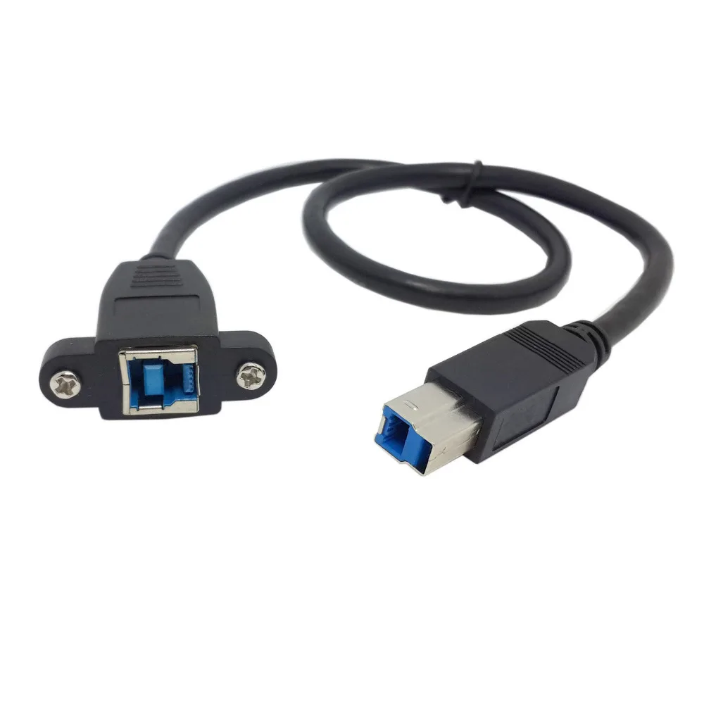 Super Speed USB 3.0 Back Panel Mount Female to Male B Type Extension Cable 50cm
Super Speed USB 3.0 Back Panel Mount Female to Male B Type Extension Cable 50cm
