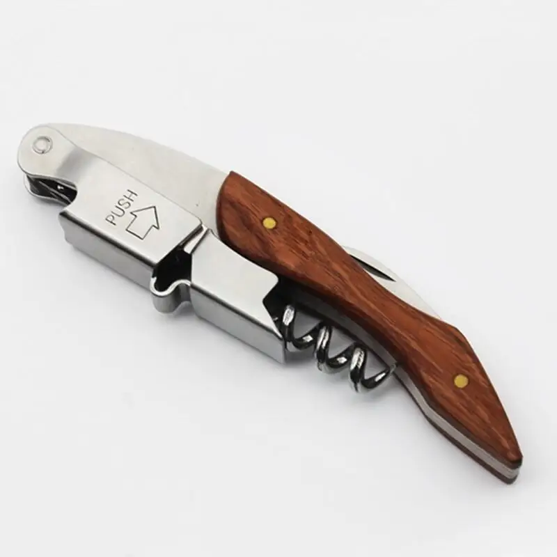 Wood Handle Metal Wine Beer Bottle Openers Multifunction Portable Screw Corkscrew With Knife LX7411
Wood Handle Metal Wine Beer Bottle Openers Multifunction Portable Screw Corkscrew With Knife LX7411