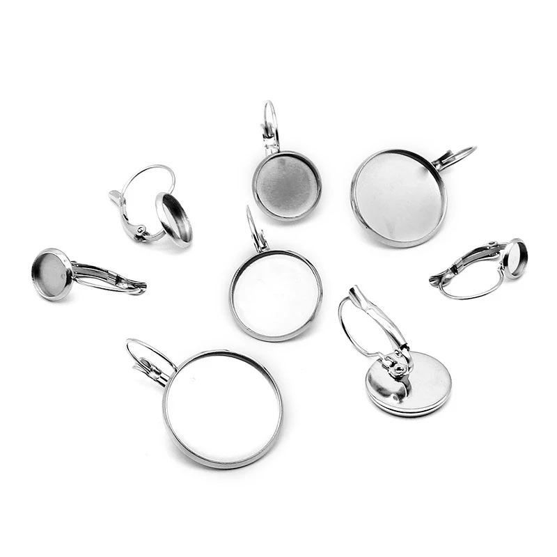 10pcs/lot Earring Hooks Round Stainless Steel Cabochon Cameo Tray Settings Earring Blank Base Supplies for jewelry making
10pcs/lot Earring Hooks Round Stainless Steel Cabochon Cameo Tray Settings Earring Blank Base Supplies for jewelry making