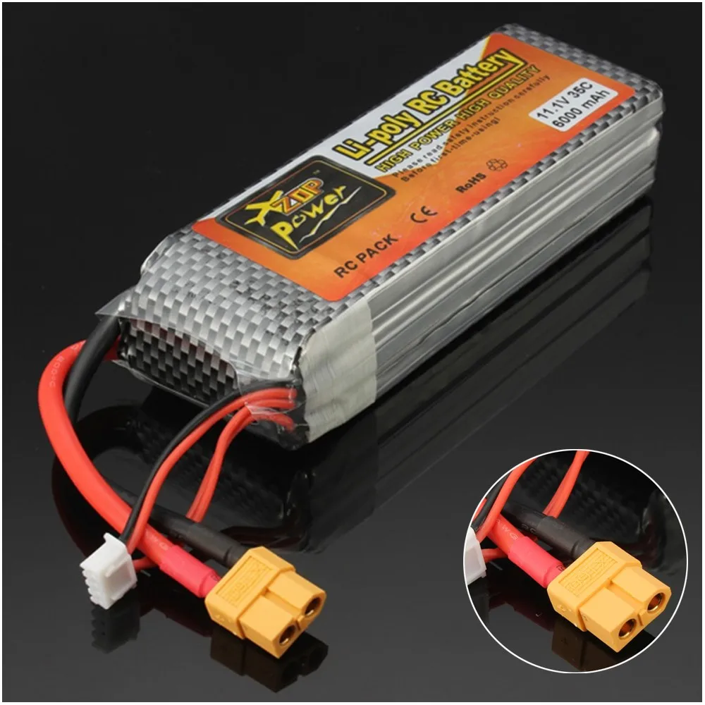 1 шт. ZOP Power LiPo аккумулятор 11,1 В 6000 мАч 3S 35C XT60 разъем для радиоуправляемого квадрокоптера дрона вертолета автомобиля самолета
1 шт. ZOP Power LiPo аккумулятор 11,1 В 6000 мАч 3S 35C XT60 разъем для радиоуправляемого квадрокоптера дрона вертолета автомобиля самолета
