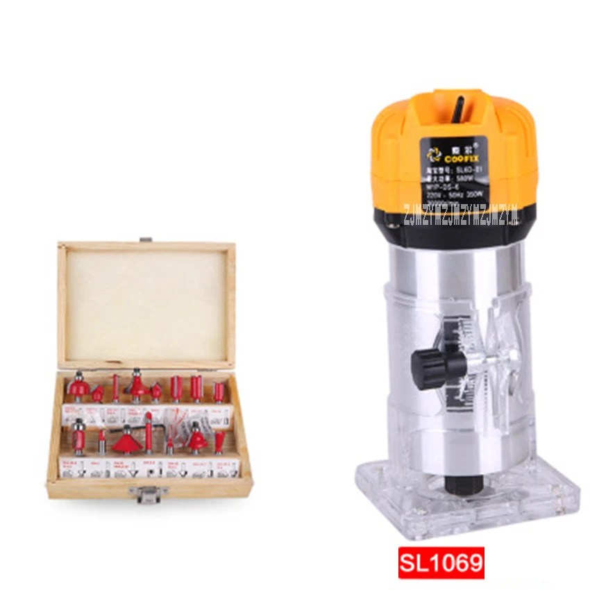 Electric Trimmer Woodworking Slotting Machine Multi-function Engraving Machine SL 1069 Aluminum Body Trimmer 220v 350W 3000r/min
Electric Trimmer Woodworking Slotting Machine Multi-function Engraving Machine SL 1069 Aluminum Body Trimmer 220v 350W 3000r/min