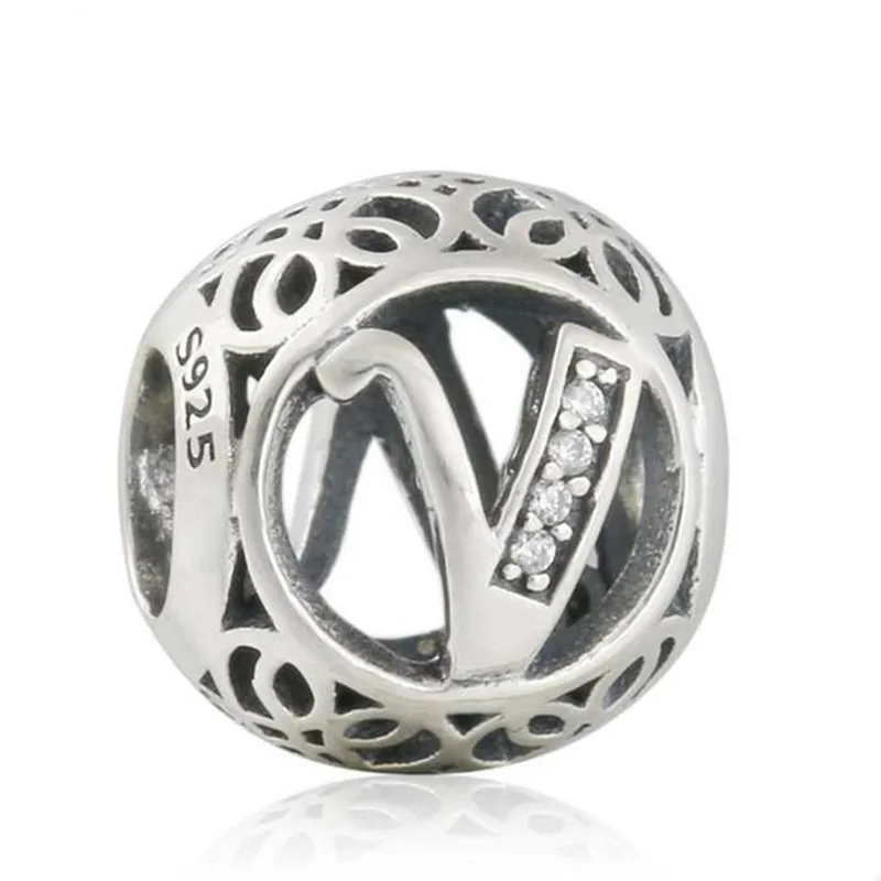 New 925-Sterling-Silver Openwork Letter V Metal Alphabet Beads For Jewelry Making Fit Original Pandora Bracelet LE16V
New 925-Sterling-Silver Openwork Letter V Metal Alphabet Beads For Jewelry Making Fit Original Pandora Bracelet LE16V