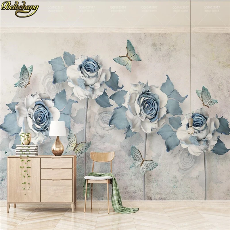 beibehang papel de parede 3d Retro blue rose photo 3D wallpaper Custom landscape wall paper for wall 3 D bedroom for living room
beibehang papel de parede 3d Retro blue rose photo 3D wallpaper Custom landscape wall paper for wall 3 D bedroom for living room