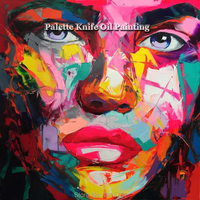 Hand painted Francoise Nielly Palette knife portrait Face Oil painting Character figure canva wall Art picture16-22
Hand painted Francoise Nielly Palette knife portrait Face Oil painting Character figure canva wall Art picture16-22