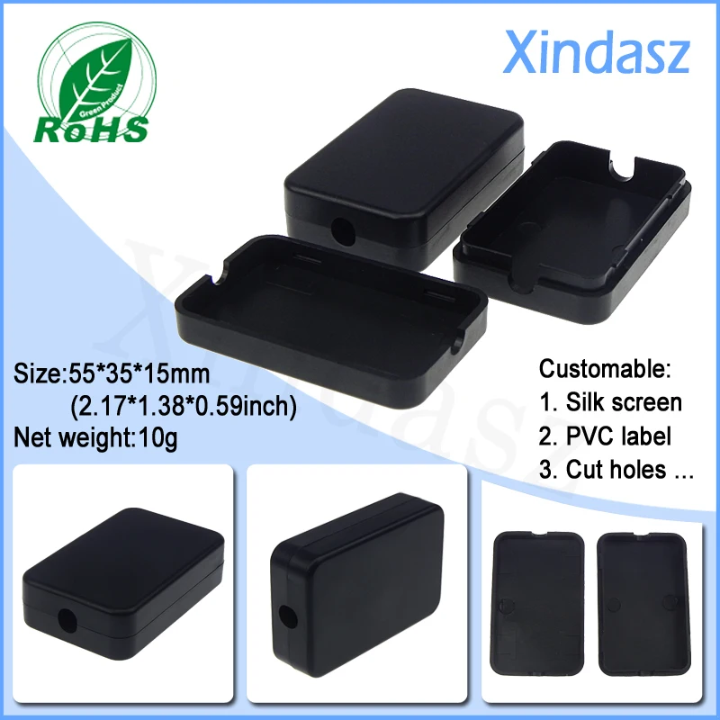 20pcs/Lot Black 55*35*15mm plastic enclosure electrical box abs plastic enclosure/case /box junction box made from ABS for pcb
20pcs/Lot Black 55*35*15mm plastic enclosure electrical box abs plastic enclosure/case /box junction box made from ABS for pcb