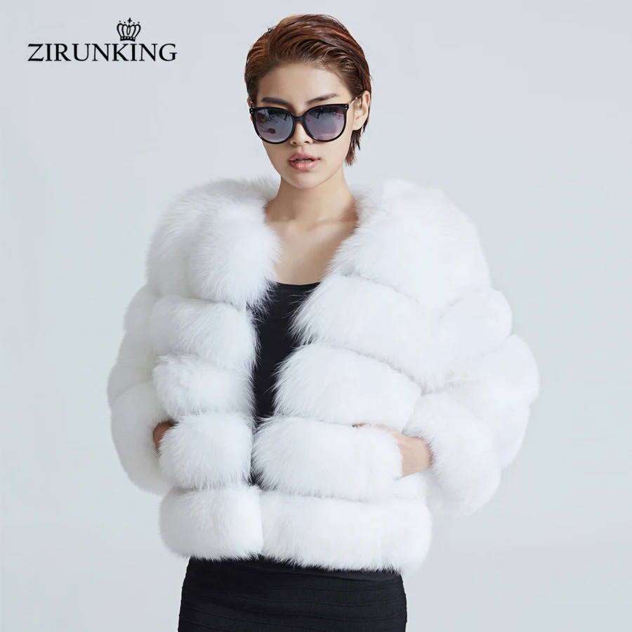 ZIRUNKING Short Fashion Real Fur Jacket Women Natural White Fox Fur Outerwea Winter Warm Thick Luxury Quality Clothes ZC1637
ZIRUNKING Short Fashion Real Fur Jacket Women Natural White Fox Fur Outerwea Winter Warm Thick Luxury Quality Clothes ZC1637