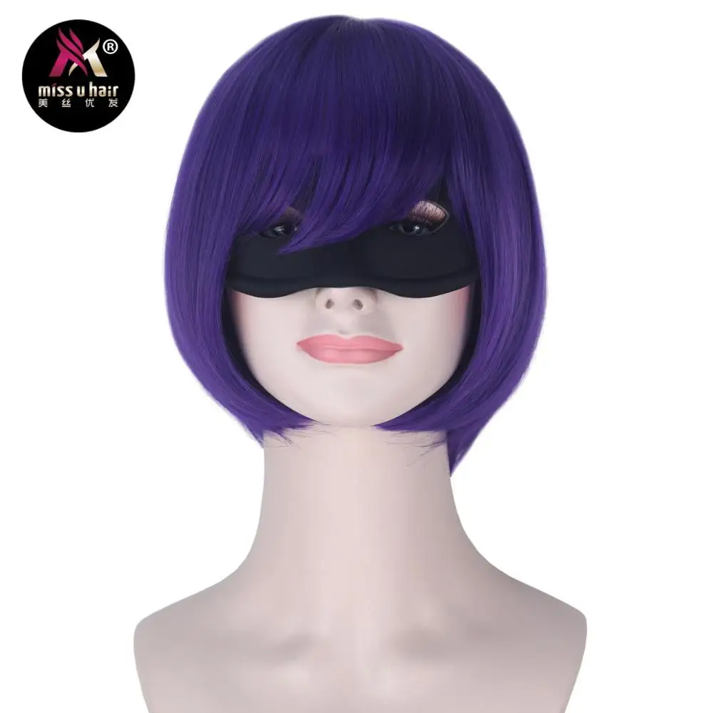Miss U Hair Synthetic Short Straight Purple Color Hair with Black Eye Mask Halloween Movie Cosplay Wig
Miss U Hair Synthetic Short Straight Purple Color Hair with Black Eye Mask Halloween Movie Cosplay Wig