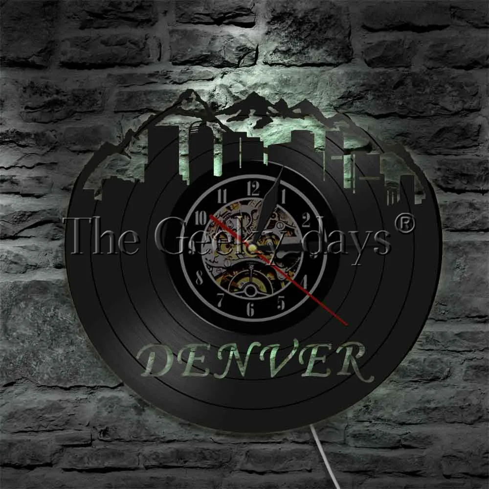 Denver Skyline Vinyl Record Wall Sign Lighting Clock Colorado Cityscape 3D Deco LED Wall Light Night Lamp
Denver Skyline Vinyl Record Wall Sign Lighting Clock Colorado Cityscape 3D Deco LED Wall Light Night Lamp