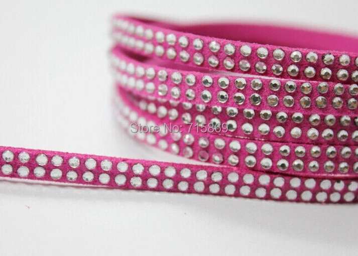 Free Ship 100 Meterse 5mm*1.5mm Magenta Flat Faux Suede Leather Cord With Two Lines Silver Studs
Free Ship 100 Meterse 5mm*1.5mm Magenta Flat Faux Suede Leather Cord With Two Lines Silver Studs