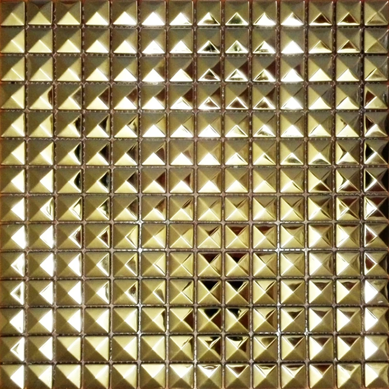 Modern family decoration polished pyramid golden mirror stainless steel metal mosaic tile 3D convex wall sticker
Modern family decoration polished pyramid golden mirror stainless steel metal mosaic tile 3D convex wall sticker