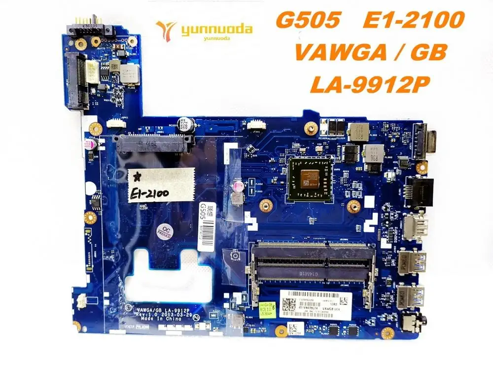 LA-9912P for Lenovo G505 laptop motherboard G505 with E1-2100 CPU VAWGA GB 100% tested good
LA-9912P for Lenovo G505 laptop motherboard G505 with E1-2100 CPU VAWGA GB 100% tested good