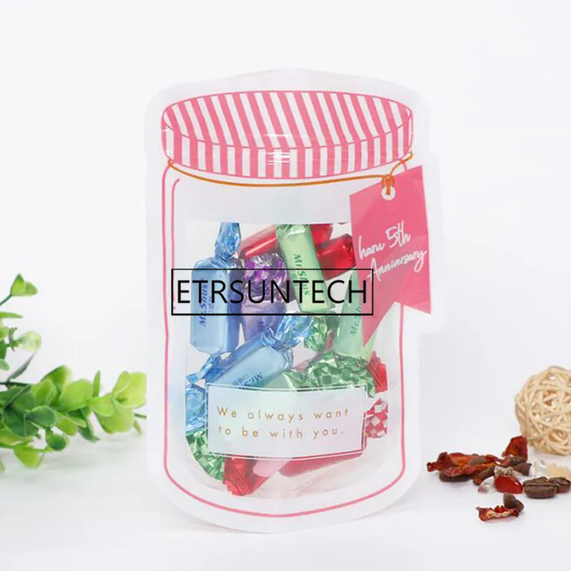 500pcs Mason Jar Shaped Food Container Plastic Bag Clear Mason Bottle Modeling Zippers Storage Snacks Plastic Box
500pcs Mason Jar Shaped Food Container Plastic Bag Clear Mason Bottle Modeling Zippers Storage Snacks Plastic Box